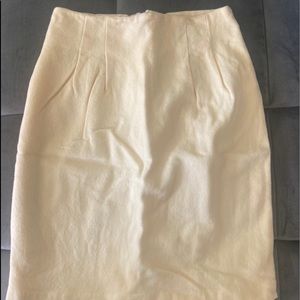 Cream midi skirt